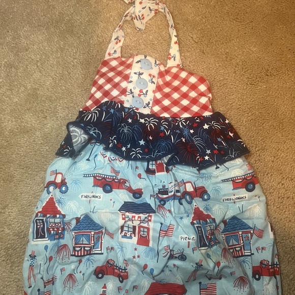 Patriotic Themed Halter Onsie - Picture 1 of 5